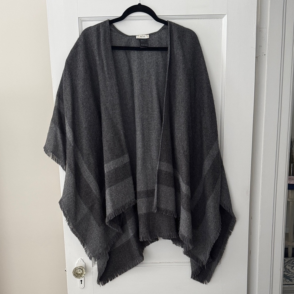 Reiss Charcoal Gray VALLI one size cape